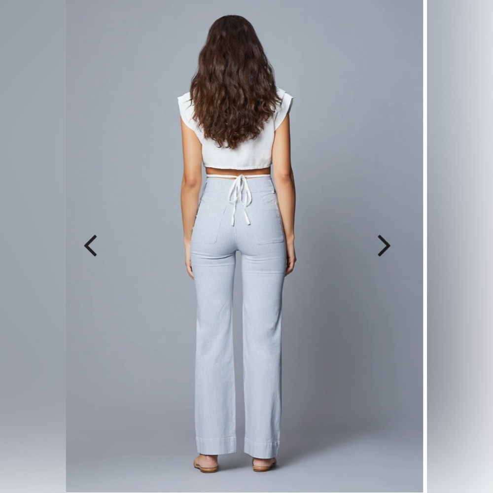 DL1961 Hepburn Stripe | Wide Leg Trousers | Size 28 - Picture 8 of 8